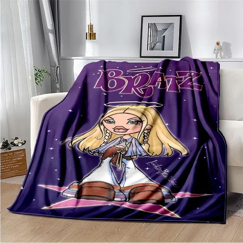 Bratz Cartoon Printed Blanket,Girl Boy Gift, Hip Hop Music Blankets for Sofa Bed Bedroom,Decke,Stragulum,Couverture,??