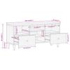 TV Cabinet 100x33x46 cm Solid Mango Wood