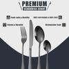 24-Piece Titanium-Plated Stainless Steel Cutlery Set: Knife, Fork, Spoon In Flip-Top Box (1010 Series)