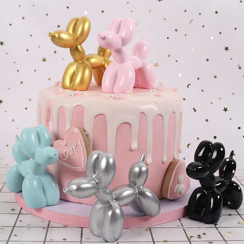 Коврик, воздушный шар, собака, скандинавская фигурка, статуя животных, скульптура, торт, гальваника, маленькие противоскользящие украшения, живая десертная вечеринка