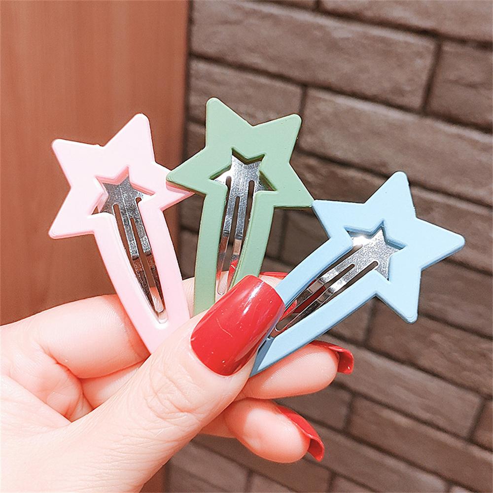 6PCS/lot Girls Fashon Solid Hair Clips Hairpins Children Candy Color Barrette Cute Hair Accessories LXY