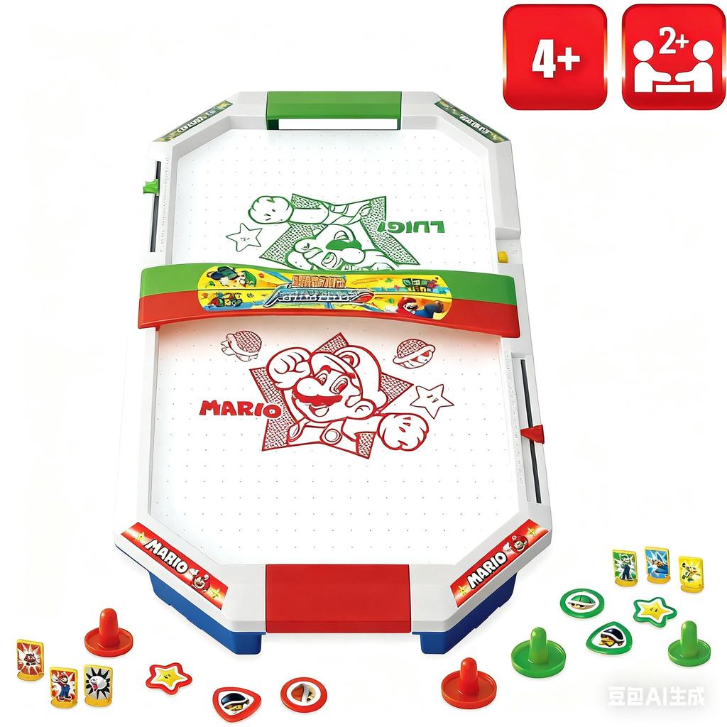 Super Mario 7361 Air Hockey Table Game – Action Game Board Games, Suitable for Various Entertainment Scenarios Such As Family and School Settings.