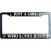 Do You Follow Jesus This Close? Matte Black Stainless Steel License Plate Frame For Christian, Jesus/God Auto Car Tag Frame, Heavy Duty License Plate