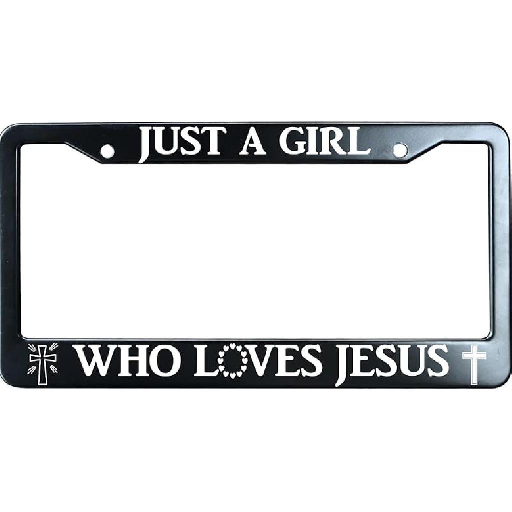 Do You Follow Jesus This Close? Matte Black Stainless Steel License Plate Frame For Christian, Jesus/God Auto Car Tag Frame, Heavy Duty License Plate