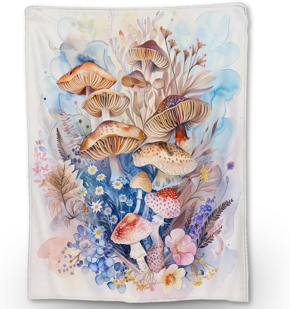 Vibrant floral blanket-soft, comfortable and lightweight flannel blanket for sofa, bed and travel home decoration, all seasons