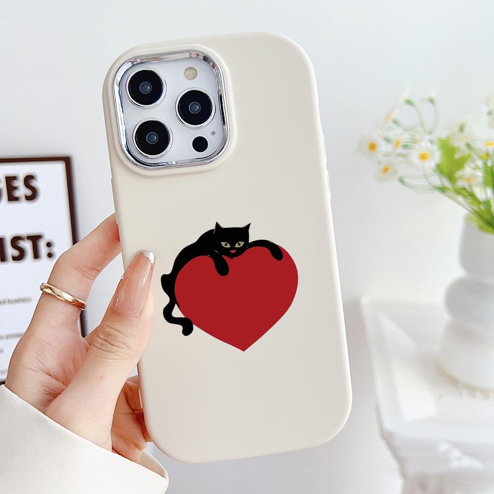 LZ8 Cartoon Cat Cute Art Soft Phone Case for Samsung S24 Ultra S23 Plus S21 FE A16 A54 A34 A52 A06 Infinix Hot 40 30i Lens Protection Shockproof Cover
