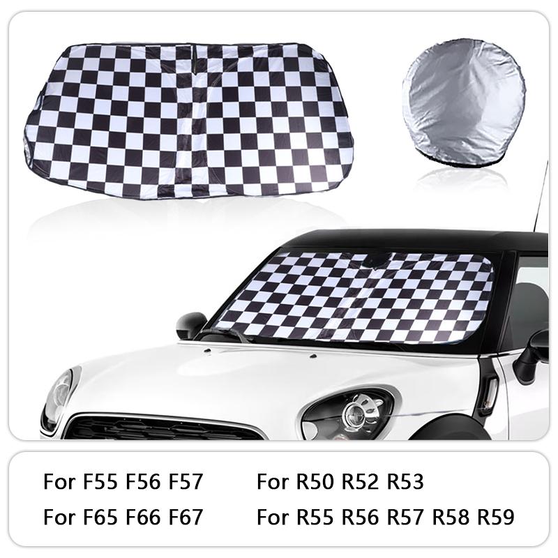 Car Front Window SunShade Cover Blocks UV Reflector For Mini Cooper One R50 R53 R56 R60 F55 F56 R58 R59 Windshield SunshadeWindshield Sunshades 1