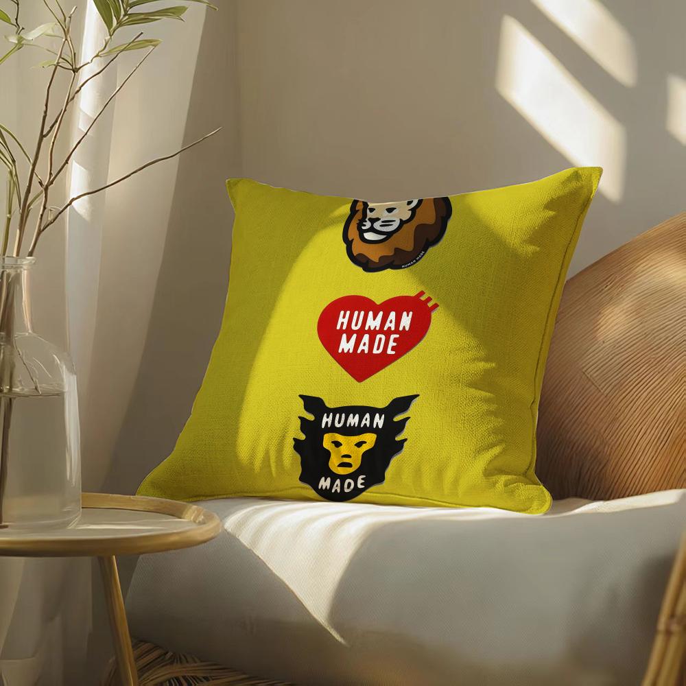 DDashionCuteMMadeNigoCartoonHHumans Pillow Case pillowcase doublesided printed sofa cushion bedroom headboard