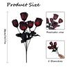 1 шт. Реалистичные шелковые черные розы Фотофон Цветы Готический домашний декор Имитация черной розы 36 см