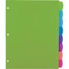Avery Write & Erase 8 Tabs Pastel Plastic Divider for 3 Ring Binders, 3 Sets (8 Colors)