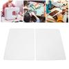 2PCS Embossing Mat Plates 3mm Thick Acrylic Backing Pad for Paper Leather Fabric Crafting Scrapbooking Card Making