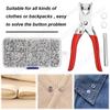 100 Set Pearl Snaps for Fabric with Snap Pliers Metal Snap Button Kit Snap Fasteners Kit for Clothing Shirts Romper Denim Shirt
