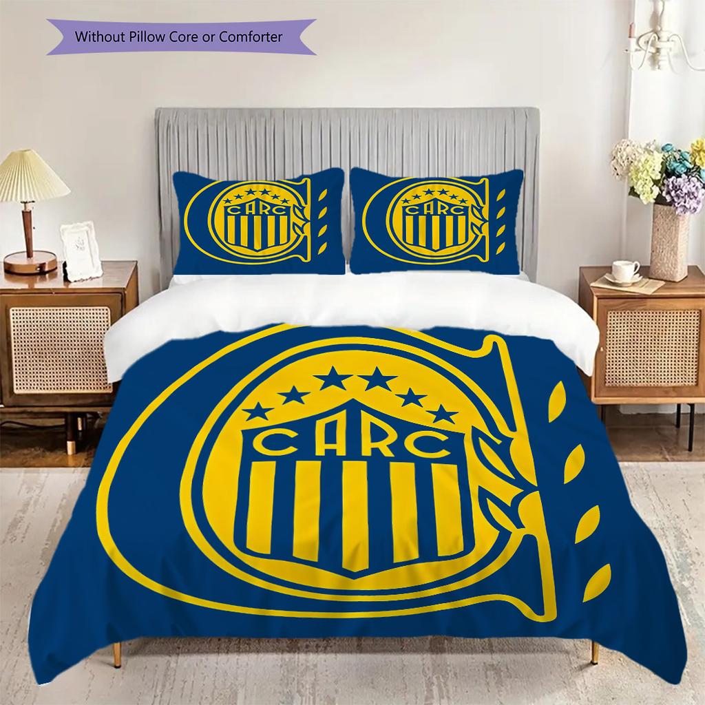 Rosario Central Pattern Bedding Quilt Set Quilt Cover Pillowcase Home Decoration Birthday Gift (1 * duvet cover + 2 * pillowcase, without core)