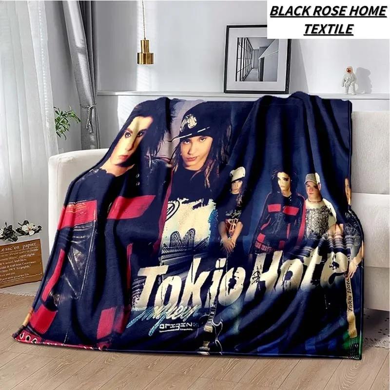 Модный художественный принт Tokio Hotel Рок-группа Плед Роскошная простыня для спальни Наружное путешествие Кемпинг Пикник Дневной перерыв Теплое покрывало Плед