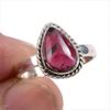 Ювелирное кольцо из стерлингового серебра 925 пробы с натуральным гранатом, размер 7,5 i4B20