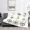 Greece Evil Eye Themed Blanket Warm Bedding Portable Travel Blanket Blanket