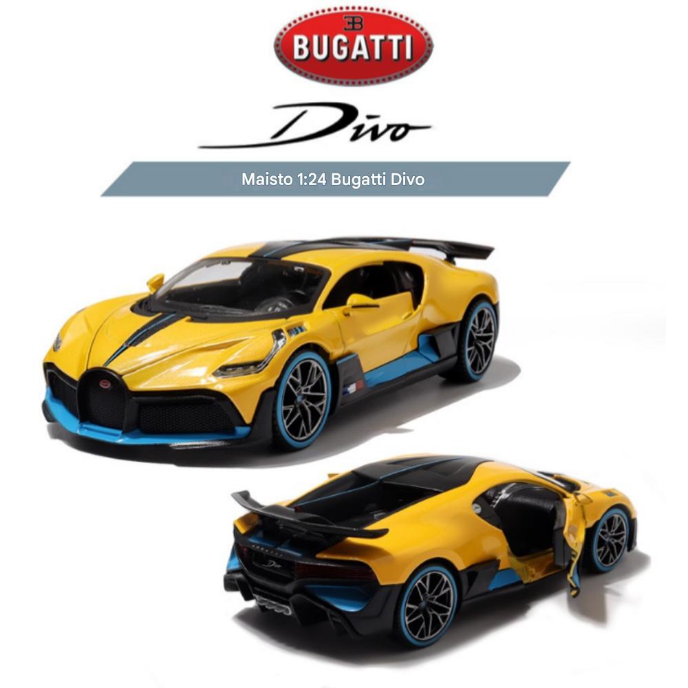 Майсто 1:24 Бугатти Диво Модель автомобиля, литая из сплава, Желтый, 1 шт.