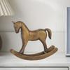 Декоративная статуэтка лошадки-качалки, деревянная скульптура для тумбы под телевизор, стола, новоселья