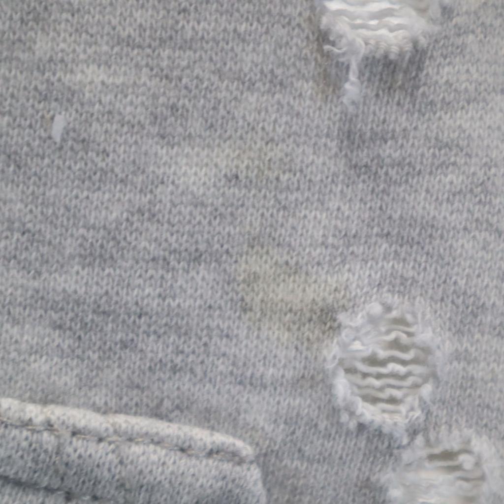 Diesel Long Sleeve Distressed Sweatshirt Zip Hoodie 8 Gray Women Used