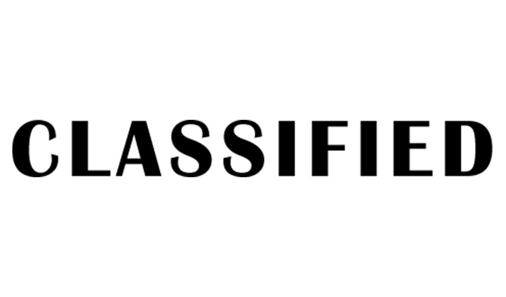 Printtoo Classified Self Inking Rubber Stamp Pre-Inked Office Stamp- Home Office Business Stationery, Black- 42 X 9