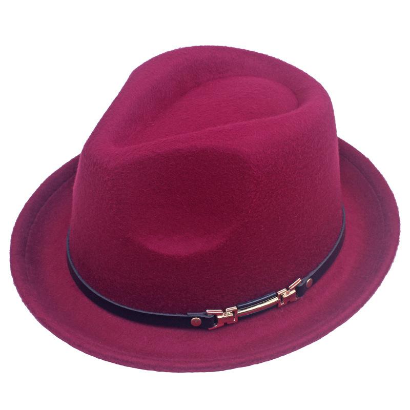 Зимняя джазовая шляпа, женская шерстяная свернутая маленькая шляпа, джентльменская шляпа, шляпа для выступлений на сцене, шляпа Fedoras