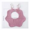 Newborn Cotton Crepe Bibs Cute Rabbit Ear Wavy Edge Saliva Towel Baby Gauze Absorbent Drool Bib