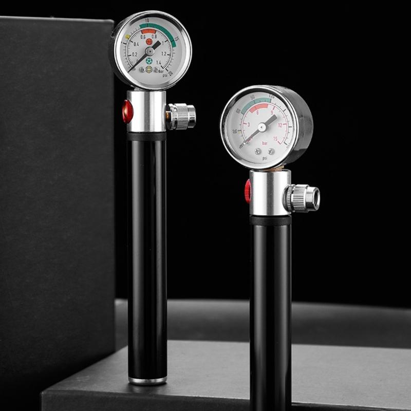 Велосипедные шинные воздушные насосы Мини велосипедный ручной насос с манометром, Велосипедный шинный насос Накачка шин Ножной насос Велосипедный насос