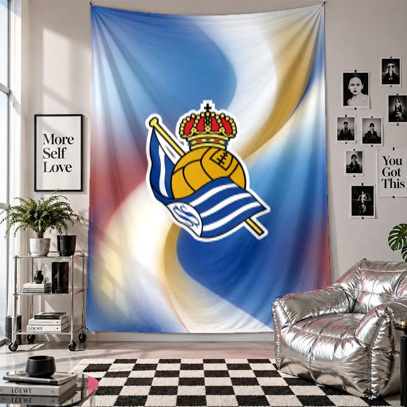 Real Sociedad FC Wall Tapestry Home Decor Wall Hanging Cloth for Bedroom Living Room Background
