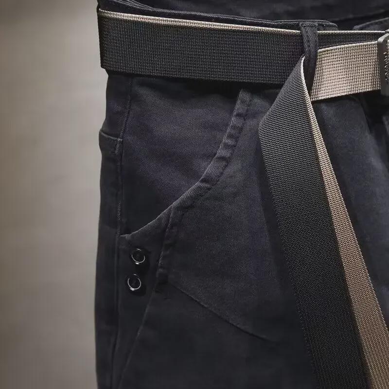 Мужские черные узкие джинсы премиум-класса в корейском стиле - осенний трендовый легкий роскошный эластичный облегающий крой