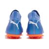 Puma Future Pro Круглый Носок Шнуровка MG (Резиновые короткие шипы) Тканевые футбольные бутсы Мужские футбольные бутсы Синие Оранжевые 107173-01