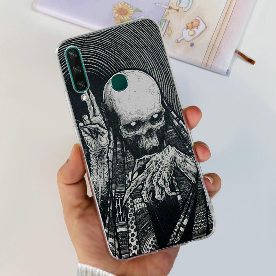 New Case For Huawei Y6p MED-LX9 Luxury Flower Love TPU Soft Silicone Back Cover For Huawei Y6p Y6P 2020 Bumper Phone Case Funda