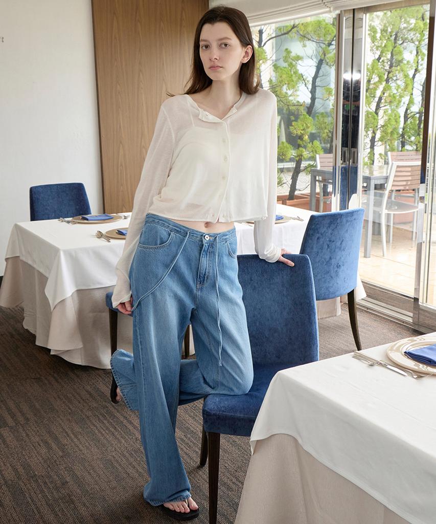 Легкий льняной кардиган Leuba - Цвет: Кремовый (Off White)
