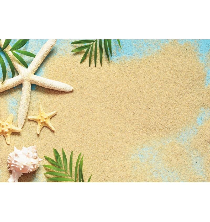Tropical Beach Backdrop Decoration Seashell Starfish Summer Vacation For Pool Party Celebration Backgrounds For Photographs