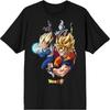 Мужская черная футболка с круглым вырезом Dragon Ball Super