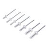180Pcs Blind Rivet Flange Aluminium Alloy 6 Sizes Assortment Set Kit for Connection