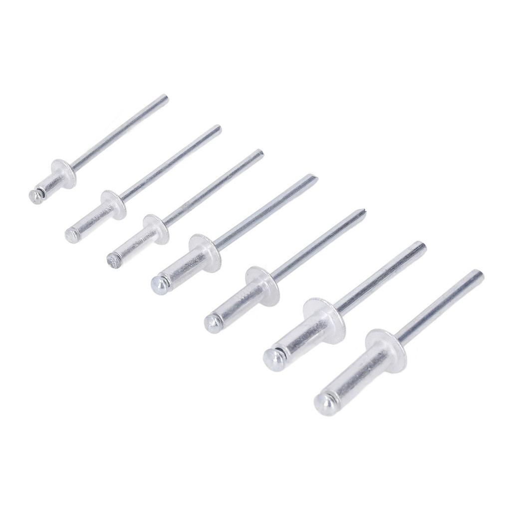 180Pcs Blind Rivet Flange Aluminium Alloy 6 Sizes Assortment Set Kit for Connection