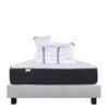 Mattress Set 140x190 Cm, Serenity, 27 Cm, Pocket Springs, Firm, Summer/winter Side + Gray Base 20 Cm Thick + 2 Pillows + Duvet