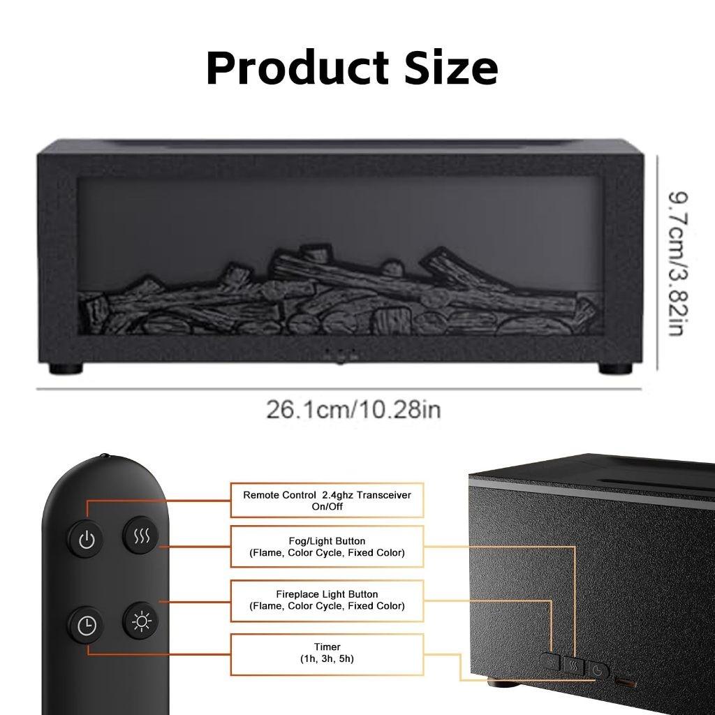 Увлажнитель воздуха для камина с 7 цветным пламенем, бесшумный бытовой увлажнитель воздуха, настольный интеллектуальный пульт дистанционного управления, ароматерапевтический аппарат