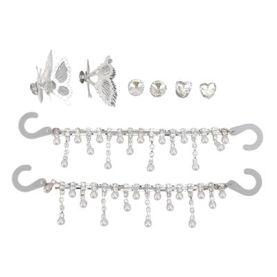 8 шт. набор подвесок для обуви бабочка пряжка сердце пряжка круглая пряжка подвеска для обуви цепочка украшение для