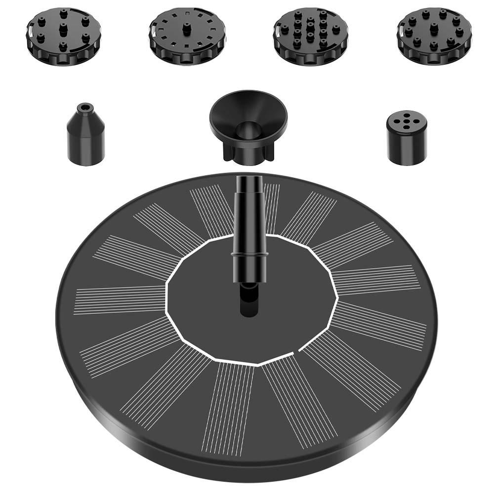 Плавающий солнечный фонтан с цветной подсветкой и автоматическим распылением воды для прудов с рыбами