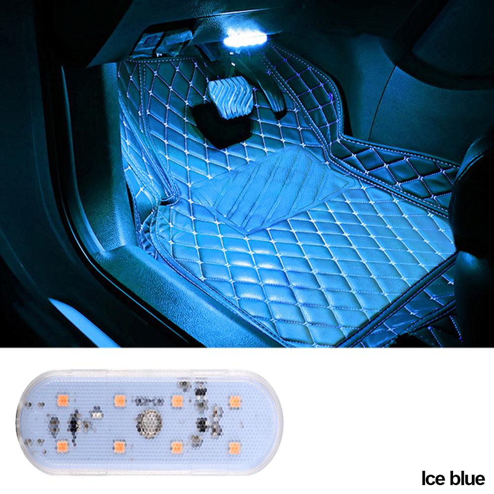 8-светодиодный автомобильный интерьерный фонарь для настроения, сенсорная крыша, беспроводное светодиодное внутреннее освещение, украшение для потолка, освещение автомобиля