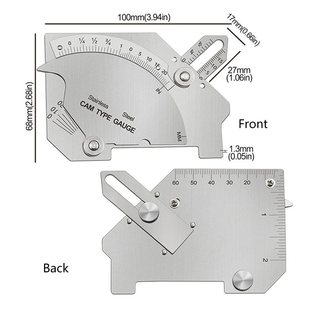 Инструмент для контроля сварных швов из стали для точного контроля сварных швов и измерения углов скосов и углов кромок