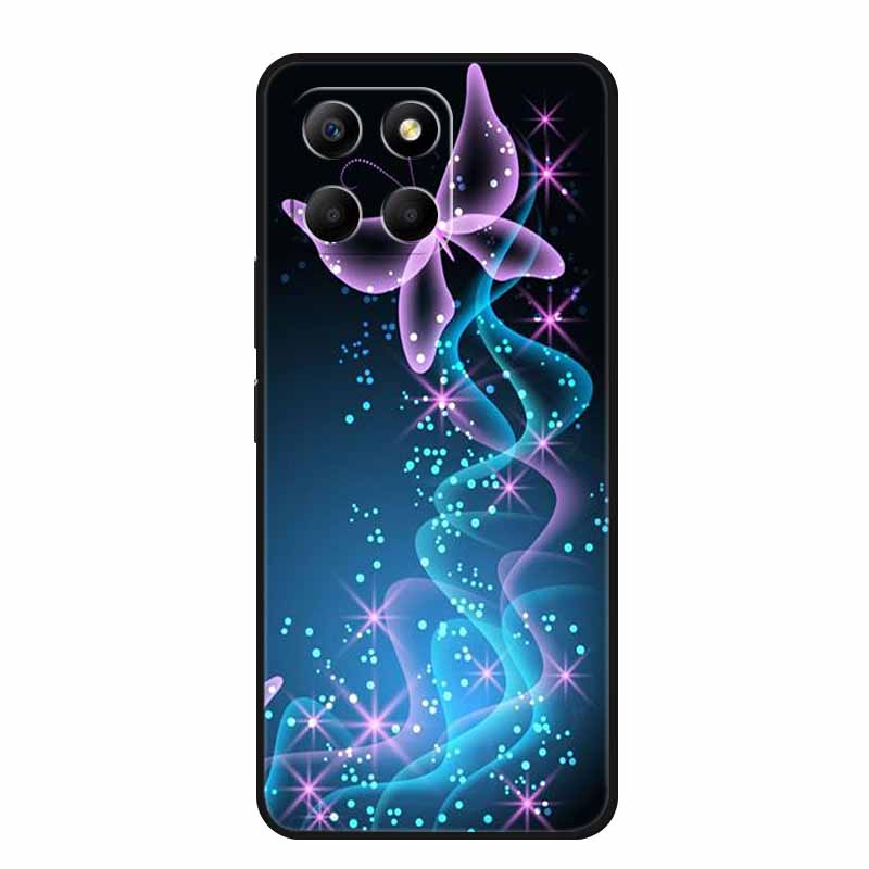 Чехол для Honor X6a Животные ТПУ Силикон Мягкая Задняя Крышка Телефона для Huawei Honor X6a HonorX6A 2023 Защитный Волк Черный Крутой Чехол