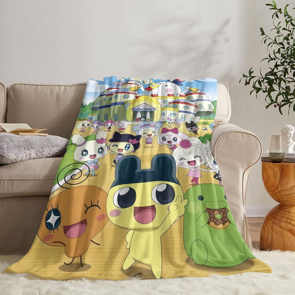 GUOYU Blanket TTamagotchis Throw Soft Flannel Throw Summer Blanket Lightweight Cozy Nap Blanket For Sofa Bed Travel