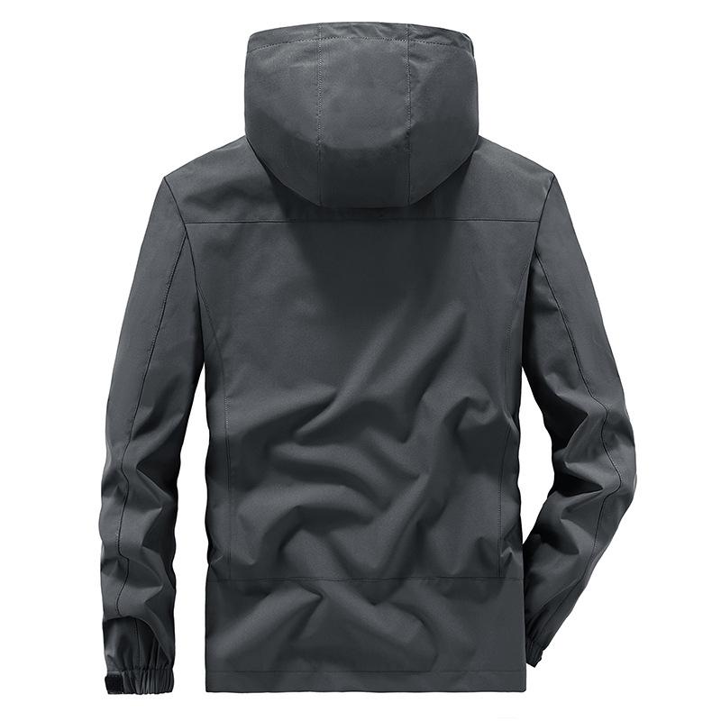 Autumn Men's Outdoor Casual Men's Large Size Hooded Jacket Top Men's Single Layer Jacket