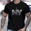 NY New York City T-Shirt,Lightweight T-Shirt Breathable Cool, Comfortable Wear