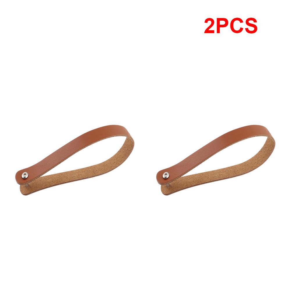 1/2PCS Cowhide Leather Pull Strap Belt Quick Release Rope Block Bag for Brompton Folding Bike Front Bag Carrier Block Strap