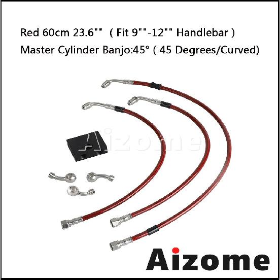 For Harley Softail Low Rider ST FXLRST XL1200CX FXDR 114 FXDRS 19-24 Motorcycle Complete Brake Line Cable 23.6""/ 27.5""/29.5""