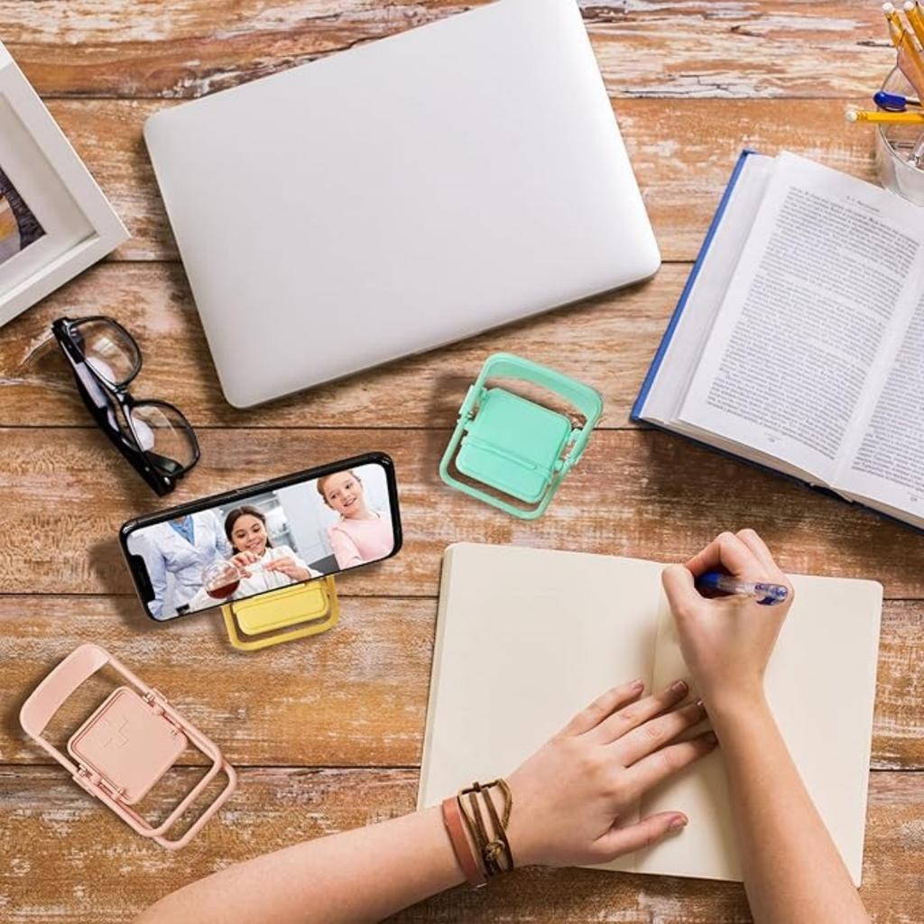 5 шт. Мини складной стул подставка для сотового телефона настольный складной держатель для мобильного телефона конфетного цвета складной стул подставка для настольного телефона