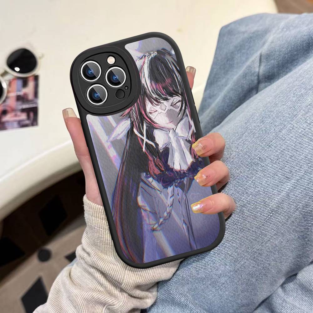 Genshin Impact Коломбина Для IPhone 16 15 14 13 12 11 Pro Max Plus Кожаный Чехол для Телефона